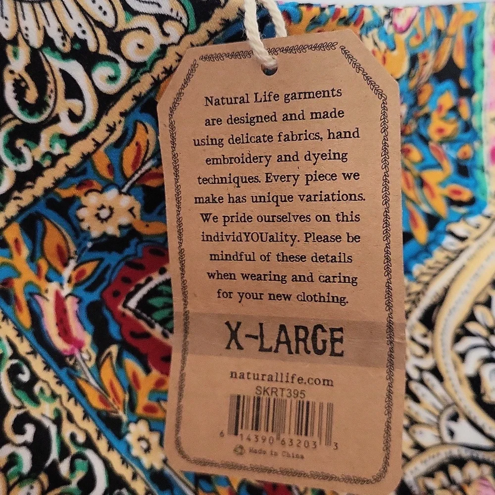 NATURAL LIFE Multicolor Bohemian Maxi Skirt - Picture 4 of 4